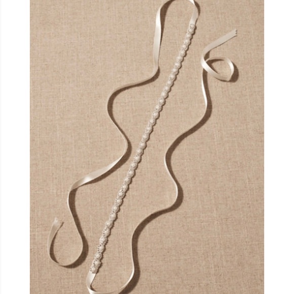 BHLDN (Anthropologie) Amanita Bridal Sash with Pearls and Beads - Picture 3 of 10